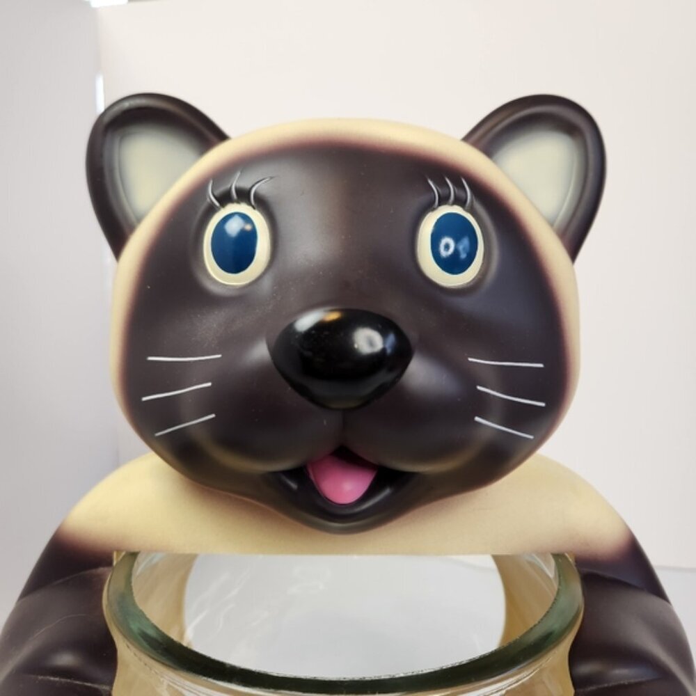 Aquanimal Vintage Fantasy Cat Fish Bowl Aquarium Siamese Cats Kitsch Unique 90s - Picture 8 of 11